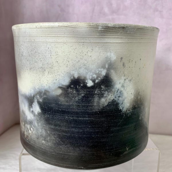 Black Raku Vase - Etsy