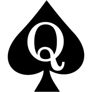 Classic Queen of Spades Temporary Tattoos