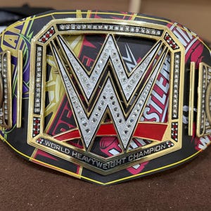 Custom Wrestle Mania 40 World Heavyweight Championship Belt - Wrestle Mania Wrestling Fan Title Belt | Collectors Belt Replica Gift