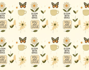 Set di adesivi floreali in stile boho / Stampe motivazionali (png, svg, jpg, pdf)