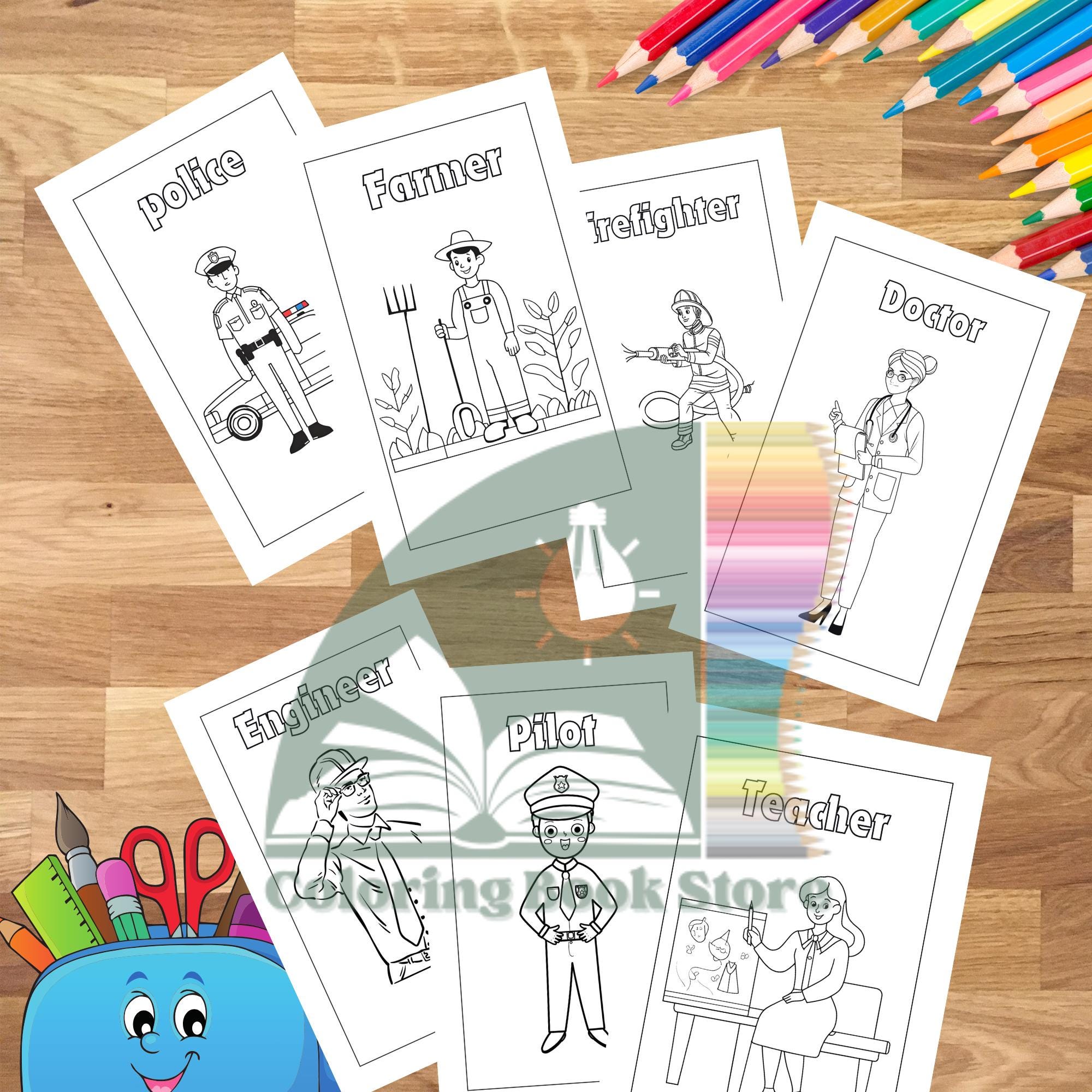 Community Helper Coloring Pages | Coloring Pages for Preschooler ...