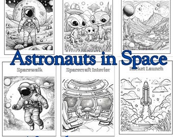 Astronaut Coloring Book | Space Adventure Pages for Kids (Digital Download)