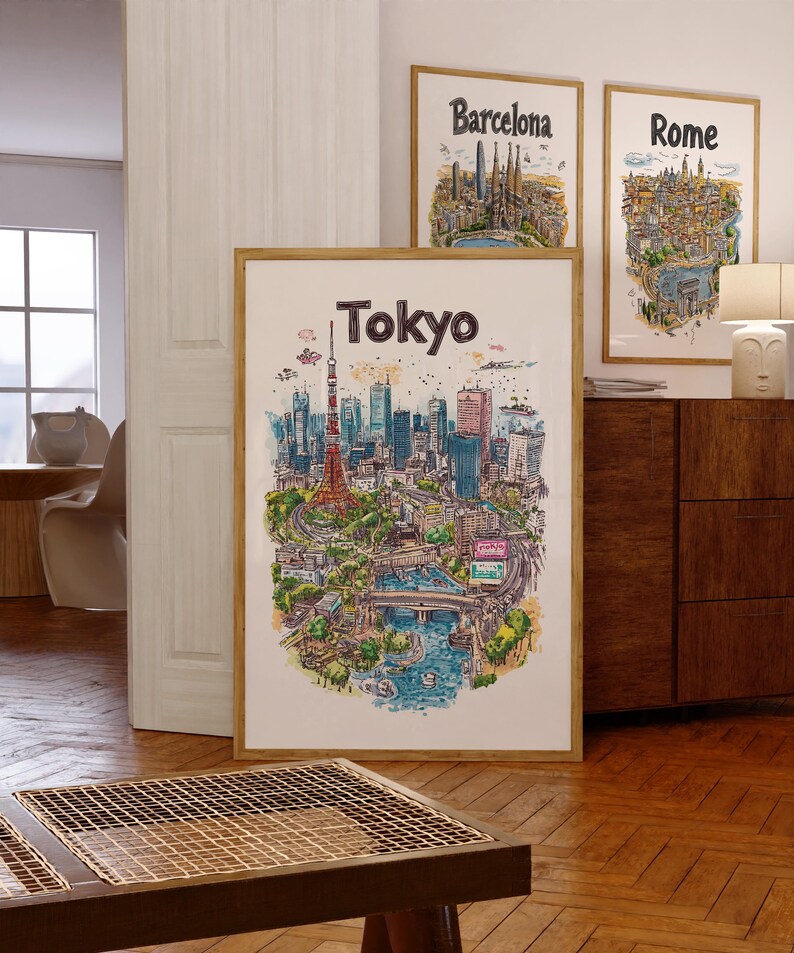 Tokyo City Digital Print Hand drawn Japan Skyline Art Shibuya Tokyo tokyo-city-digital-print-hand-drawn-japan-skyline-art-shibuya-tokyo