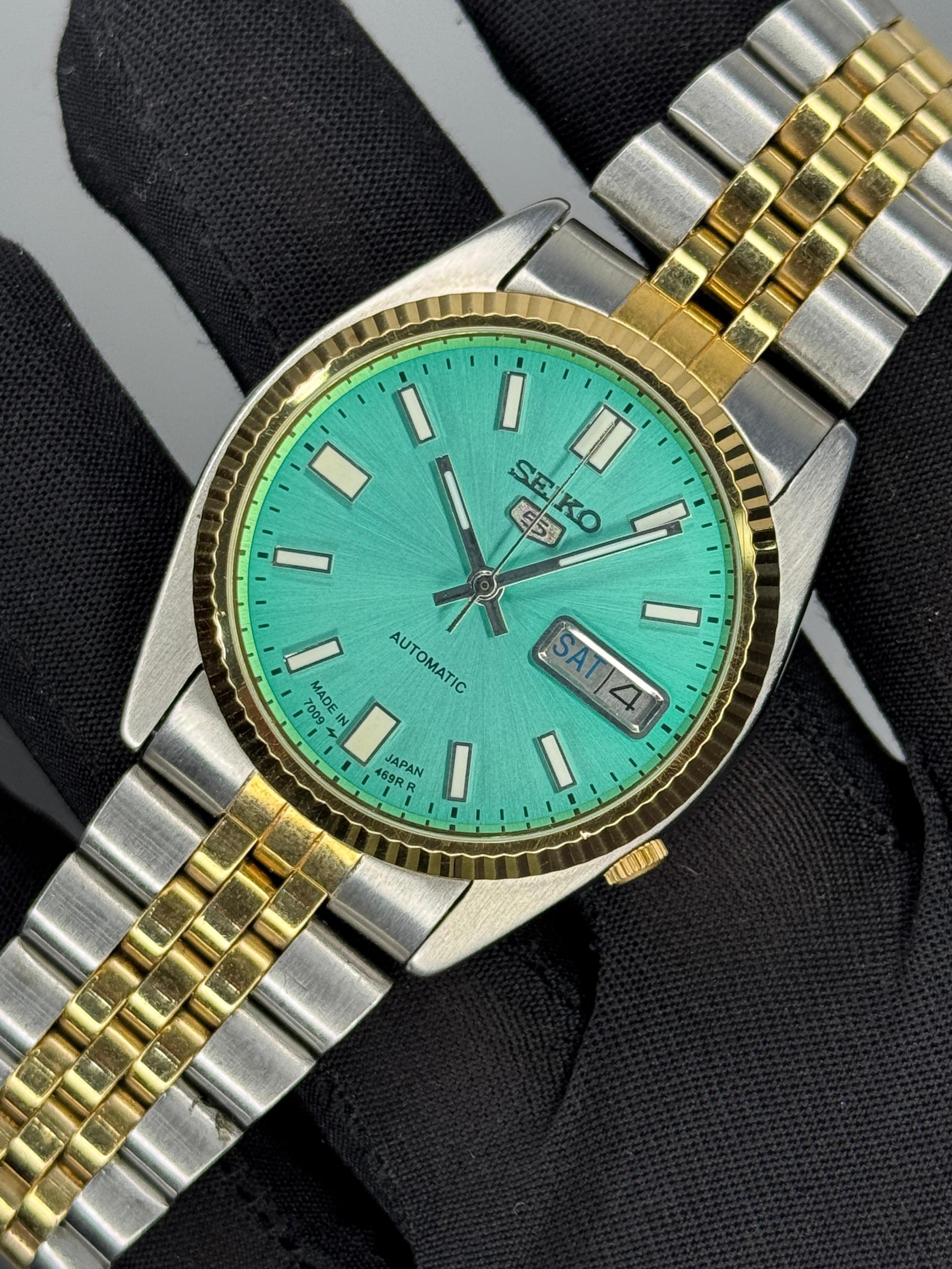 ジャンク SEIKO セイコー 5 ファイブ 7009-3170 ゴールド Vintage Seiko Mens Stainless Steel Automatic Day/date Watch
