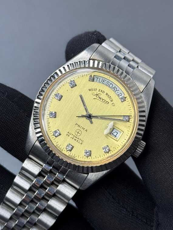 値引き　WEST END WATCH PRIMA Sowar Vintage West End Watch Co Sowar Prima Quartz Black Dial