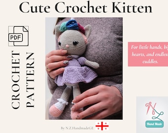 Amigurumi Cat Crochet Pattern | Kitten Tutorial (Digital Download)