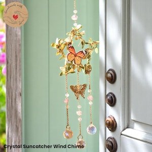 Crystal Suncatcher Wind Chime – Star Moon Heart Prism Light Catcher for Window, Boho Rainbow Maker, Summer Gift, Spiritual Home Decor