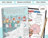Pharmacology Coloring Book for Nursing Students | 200+ Drugs | 220+ Pages | Digital Printable PDF Hyperlinked | Nursing GIFT