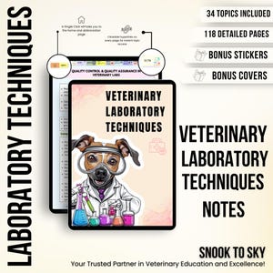Notas de Técnicas de Laboratório, Procedimentos de Laboratório Veterinário, Ciência Veterinária, Manual de Laboratório Veterinário, Estudo de Técnicas de Laboratório Veterinário, Download Instantâneo