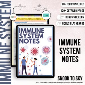 Immune System Notes Bundle, Immune Health Tips, Immune Study Guide, Immunity Notes, Health Tips, Immune Study Aid, Nursing School