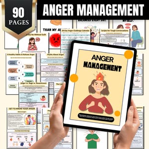Anger Management Worksheets: Mindfulness & Coping Skills (Digital Download