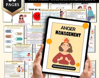 Anger Management Worksheets: Mindfulness & Coping Skills (Digital Download