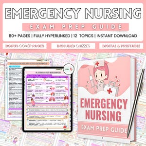 Studiegids examenvoorbereiding spoedeisende hulp | Beoordeling van certificeringscertificering voor spoedeisende hulp | Pdf-werkboek van 80 pagina's | Digitale download met hyperlinks