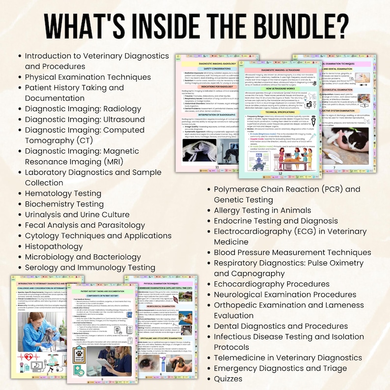 150 Veterinary Diagnostics Procedures Notes Hyperlinked, Veterinary ...