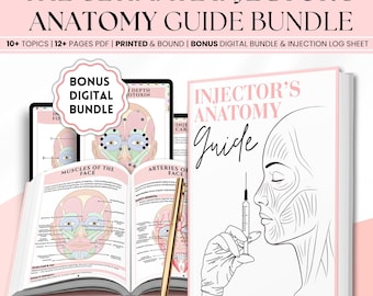 Aesthetic Injector Anatomy Guide | Botox & Filler Study Guide | Facial Anatomy for Nurses | Cosmetic Injector Reference | Physical Book