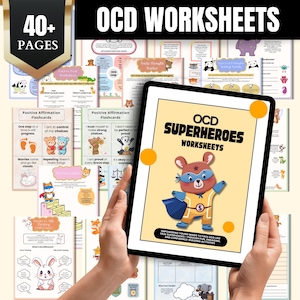 OCD-arbetsbok för barn: KBT-ångestlindring, självregleringsaktiviteter (utskrivbar digital nedladdning)
