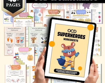 OCD Workbook for Kids: CBT Anxiety Relief, Self-Regulation Activities (Printable Digital Download)