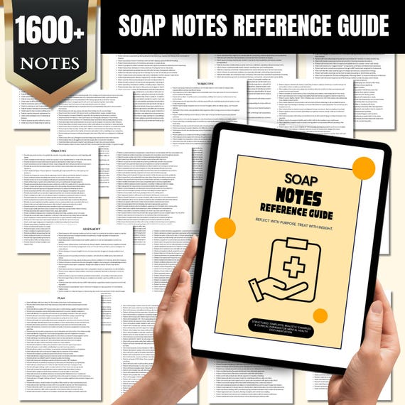 Printable SOAP Notes Template: Therapist Mental Health Guide (PDF Download