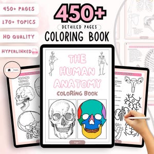 Das Malbuch menschlicher Anatomie, Körperdiagramm, medizinische Fakultät, lernen Anatomie, Muskelfärbung, anatomisches Malbuch, Anatomiefärbung