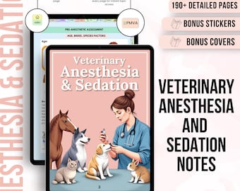 Notas sobre anestesia e sedação veterinária com hiperlink, Guia de estudo de medicina veterinária, ATUALIZADO 2025-26, Anestesia para veterinários, Anatomia animal, Questionário gratuito