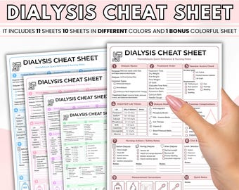 Dialysis Cheat Sheet PDF | Hemodialysis Nursing Notes | Renal Nursing Reference | Dialysis Quick Reference | Nursing School Resource