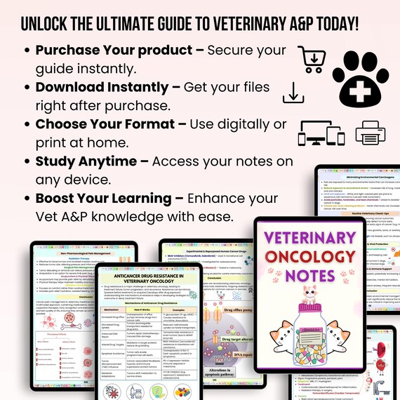 Veterinary Oncology Notes Hyperlinked, Veterinary Study Guide