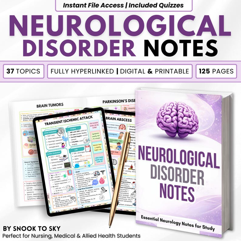 Neurological Disorders Study Guide | Nursing School Neurology Notes ...