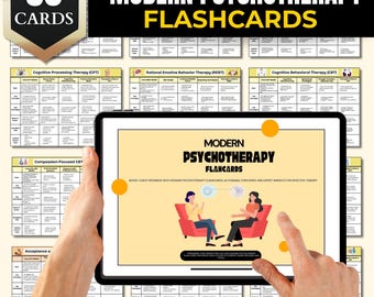 Psychotherapy Flashcards: CBT, DBT, ACT - Cheat Sheet Bundle (Instant Download)