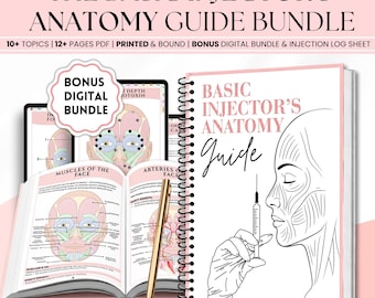 Aesthetic Injector Anatomy Guide | Botox & Filler Study Guide | Facial Anatomy for Nurses | Cosmetic Injector Reference | Physical Book