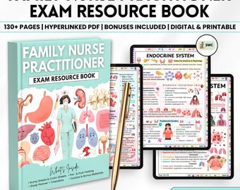Family Nurse Practitioner Study Guide, Advance FNP Exam , 130+ Pages + Bonus Quizzes & Cram Sheets, Nurse Practitioner Study Aid