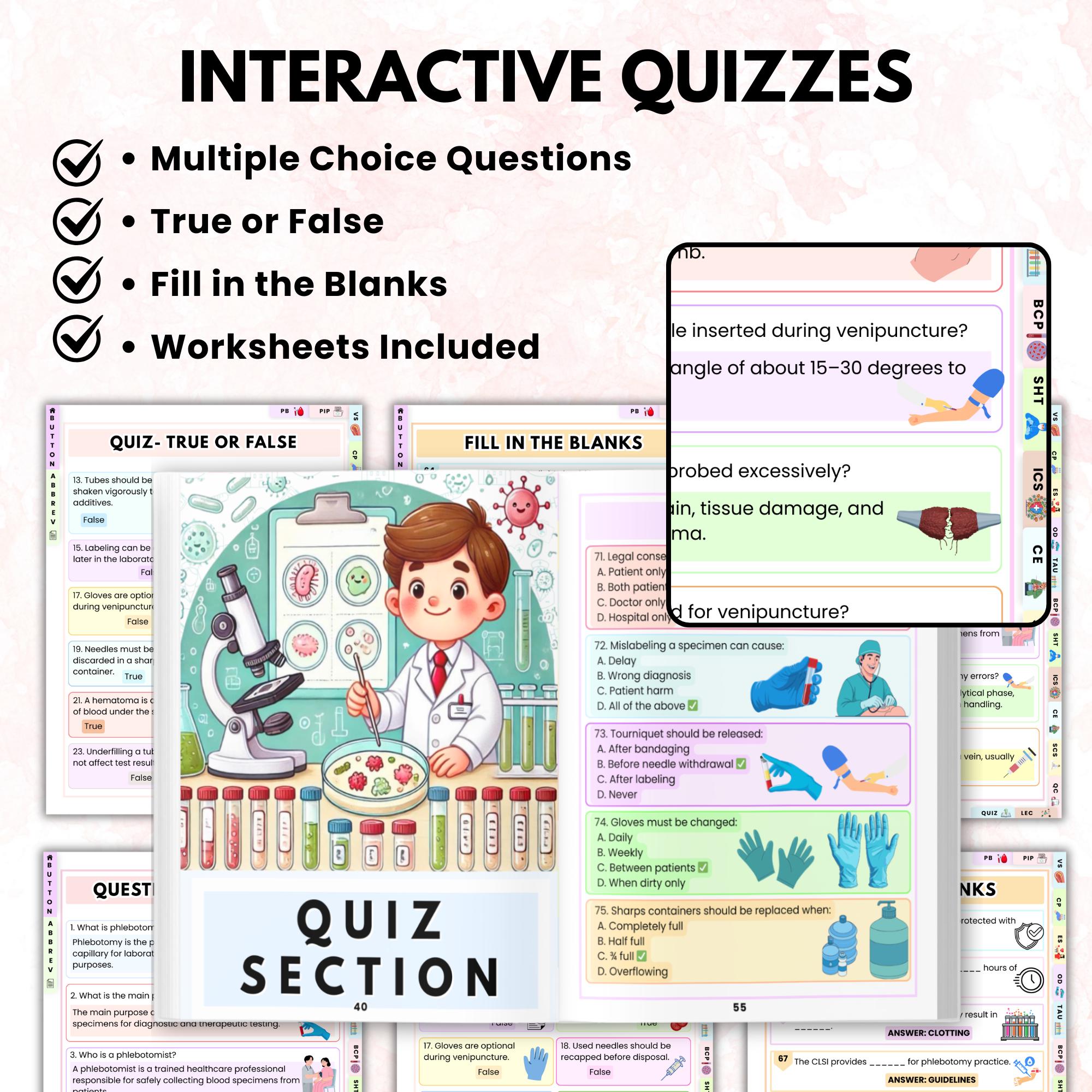 Phlebotomy Quick Reference Guide PDF | Venipuncture Study Notes | Blood ...