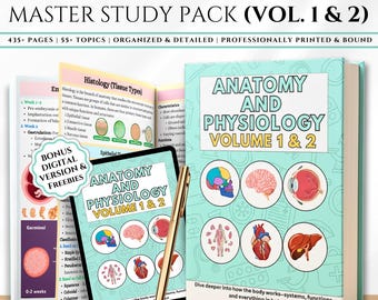 Anatomy and Physiology Study Guide | A&P Physical Book VI-VII | Human Anatomy Notes for Nursing Students | Free Digital Bonus Resources
