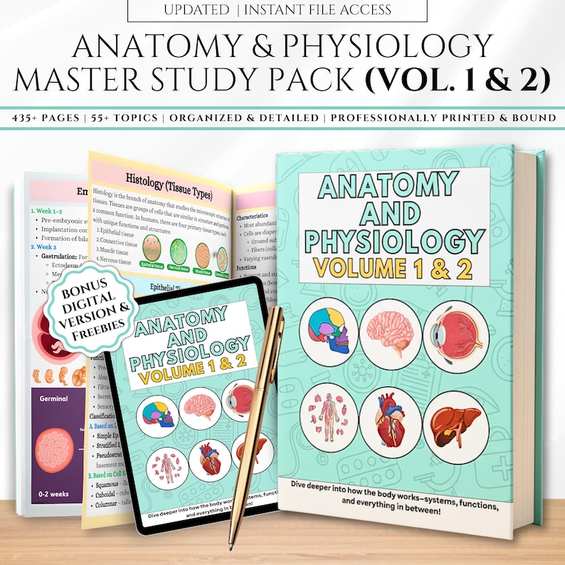 Anatomy and Physiology Study Guide | A&P Physical Book VI-VII | Human ...
