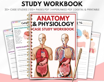 Anatomy & Physiology Case Study Workbook, Bonus Covers, Hyperlinked Pdf, Anatomy Revision Guide, Nursing Case Studies, Nursing School