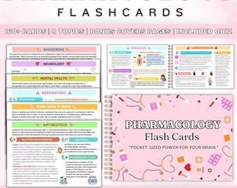 Pharmacology Flashcards: Pharmacist & Nursing Study Guide (Instant Download)