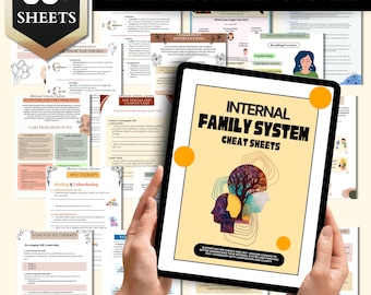 IFS Cheat Sheets: Internal Family Systems Therapy Guide (Digital & Printable