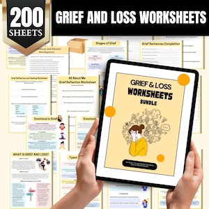 Worksheets Grief & loss , Comfort in Loss, Grief Journal, Grief and loss Guide, Grief Affirmation, Grief Therapy for Adults, Mental Health