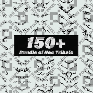 Neo Tribal Tattoo Bundle SVG PNG EPS Dateien ethnischen Tribal Designs Tattoo Clipart Sofortiger digitaler Download