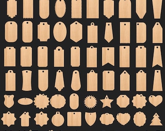 Geschenkanhänger SVG Bundle, 80+ Designs, Weihnachten, Plotterdatei (SVG, PNG)