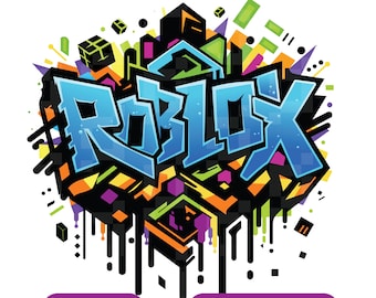 Roblox Graffiti Art Print, Gaming Wanddeko, Geburtstagsparty Design (Digitaler Download)