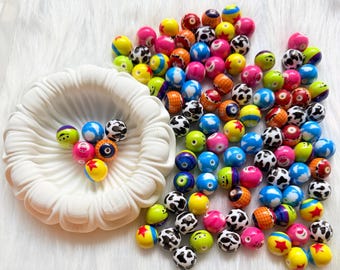 Cuentas acrílicas de 16 mm inspiradas en Toy Story – 6 estilos diferentes. Materiales para hacer joyas DIY.
