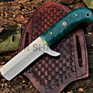 Handcrafted Stainless Steel Cowboy Bull Cutter Knife – Resin Handle, Best Gift for Him, Father’s Day USA
