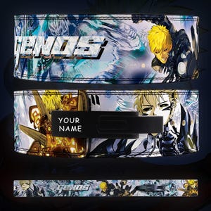 Ceinture à leviers Genos Punch Man - Ceinture de gym One Punch man Anime - Ceinture de musculation dynamophilie - Ceinture à leviers Genos Punch Man - 10/13 MM
