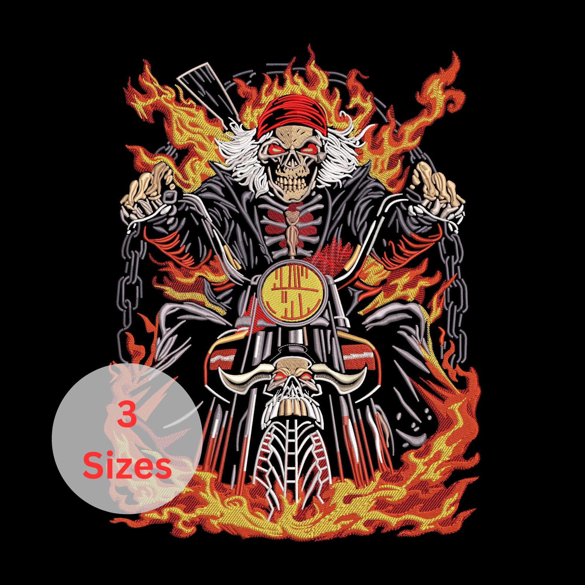 Flaming Skeleton - Etsy