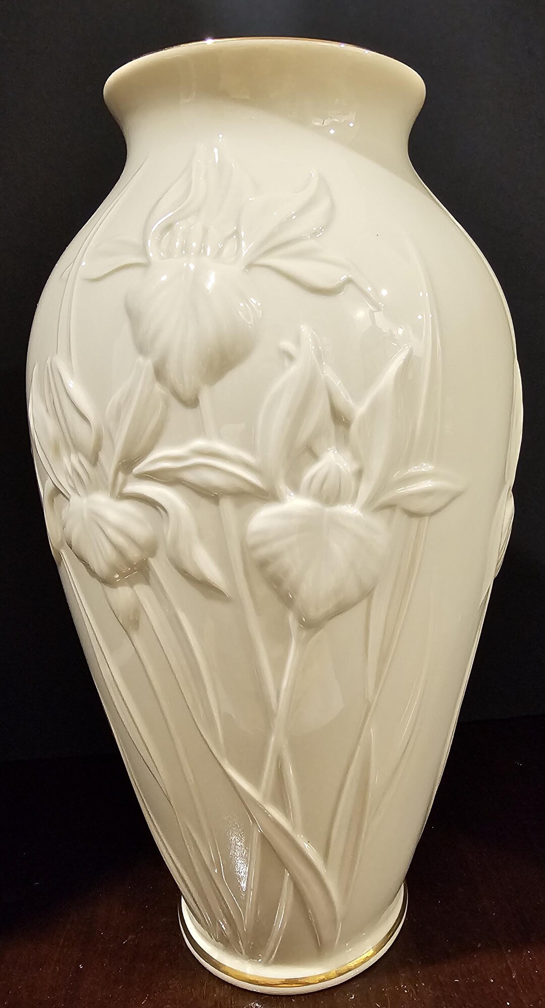 Vintage Lenox Masterpiece Collection Textured Ivory Iris Vase - Etsy