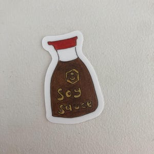 Soy Sauce Sticker | Hand drawn | Vinyl | Waterproof | Weatherproof