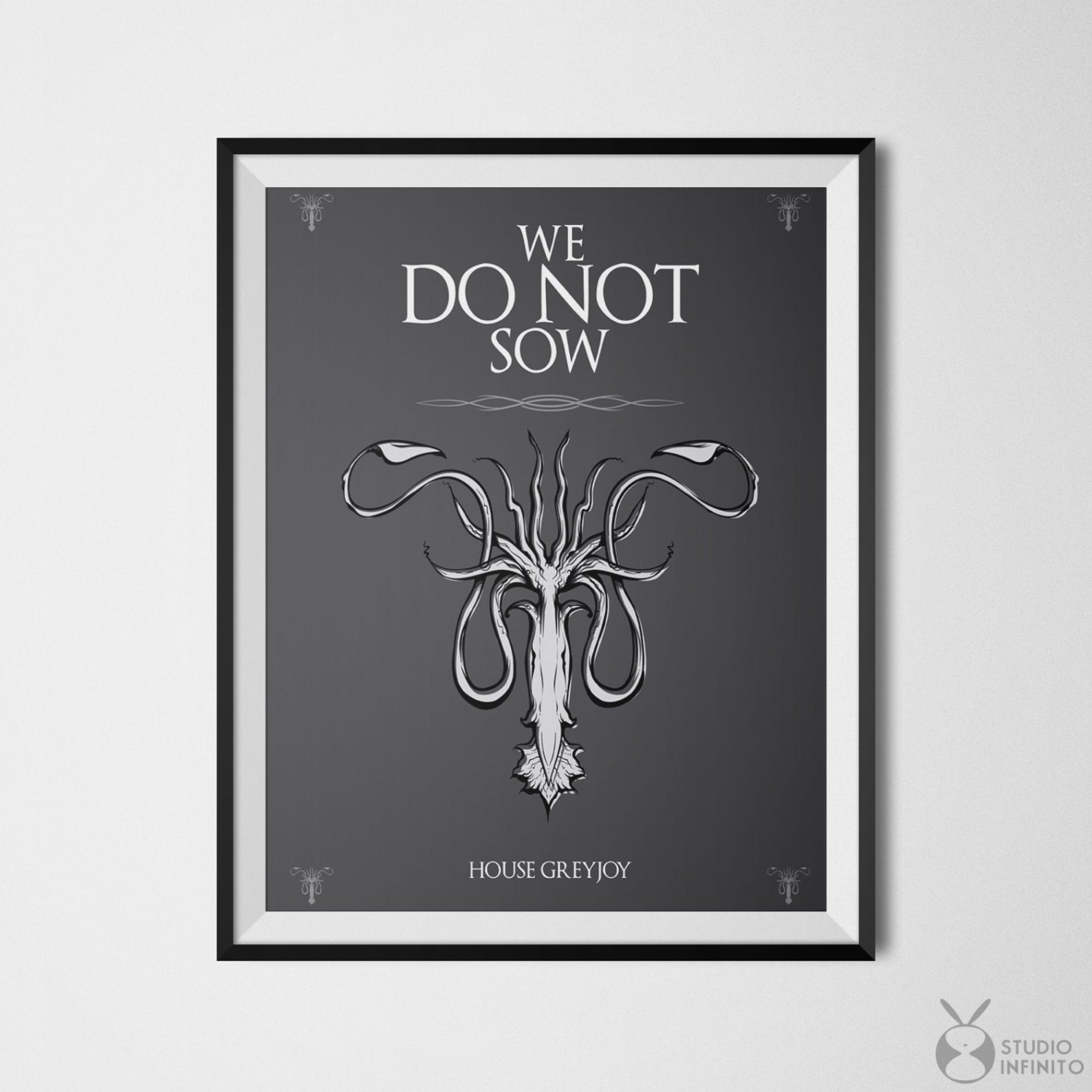 House Greyjoy Sigil Game of Thrones Houses Greyjoy Banner Etsy