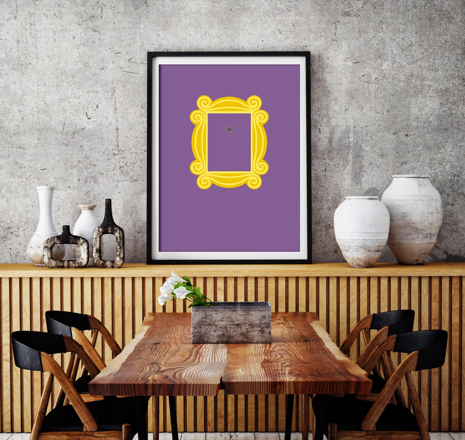 Friends TV Show Friends Peephole Frame Monica Ross Geller | Etsy
