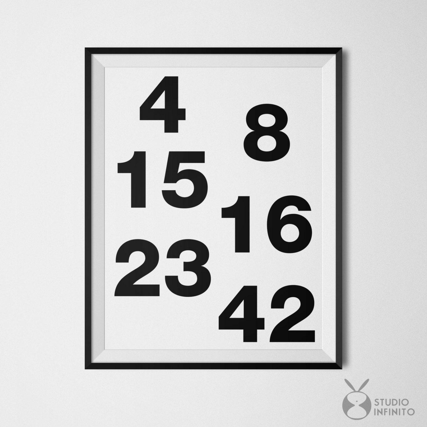 Lost Tv Show Poster Lost Numbers Wall Art Black and White Etsy