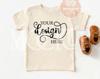 Bella Canvas 3001T Mockup Natural, Kids T-Shirt Mockup, Toddler, Baby, TShirt Mockup, Gender Neutral Bella Canvas Mockup